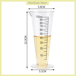 [PureZone] Cốc đo Acrylic cấp thực phẩm 100ml với quy mô không chứa BPA hoàn hảo cho sử dụng nhà bếp và nhà hàng