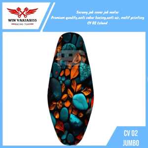 Sarung Jok Cover Jok Motor Premium Quality Anti cakar kucing waterproof Motif Printing CV02 Island