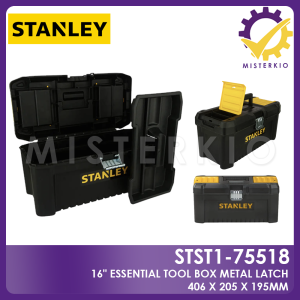 Stanley STST1-75518 16″ Home Essential Tool Box Metal Latch 406x205x195mm