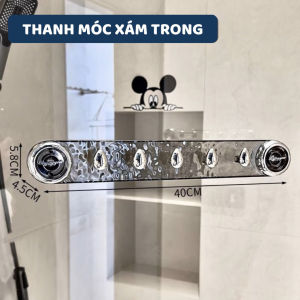⚡Miễn Phí Vận Chuyển⚡Thanh móc treo quần áo nhà tắm hút chân không siêu chịu lực Móc treo đồ đa năng hít tường nhà bếp