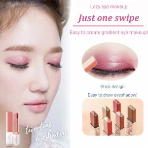 Velvet Gradient Two-tone Eyeshadow Stick Eye Makeup Eyeshadow Pen Waterproof Sweatproof Makeup Eye Shadow