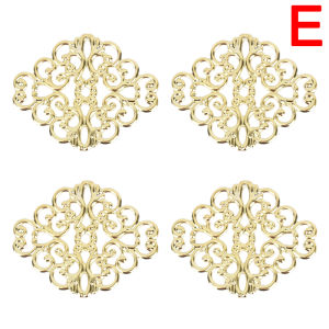 Salime 100Pcs Flower Filigree DIY Accessories Metal Crafts Connector For Jewelry Making