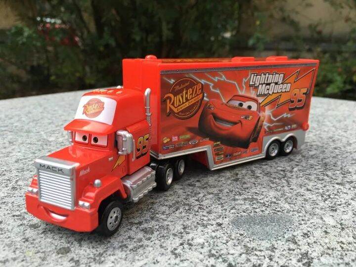 Tomy Tomica Disney Pixar Cars Mack Truck With Trailer Metal Diecast Toy ...