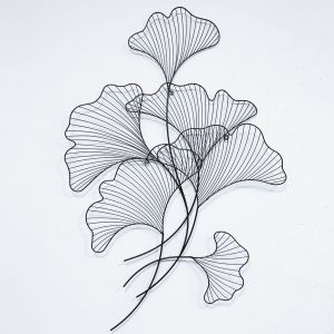 Metal Wall Art Decor Ginkgo Leaf Iron Wall Decoration for Living Room Home Wall Decor