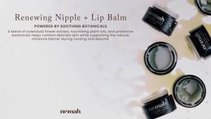 Nemah Cream 2 In 1 Nursing Balm And Lip Balm Non Greasy 1 Oz Cream For Breastfeeding Balm With Calendula Jojoba Mango For Dry Skin Postpartum Essentials Vegan and Cruelty-Free