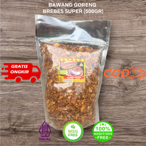 500gr Bawang Goreng Brebes Super Tanpa Tepung Renyah dan Tanpa Pengawet