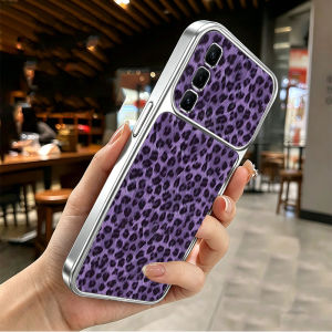 PBZZ Case for infinix hot 50 60 pro plus hot 50i 60i 4g 60 pro+ 5g 60i 4g phone casing Softcase Silicone shockproof Cover new design aesthetic cute purple leopard print for girls DSCBW1