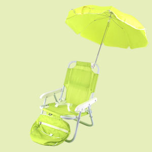 เก้าอี้สนามเด็ก ขาเหล็ก ผ้าใบกันน้ำ พับได้ มีร่มบังแดด พร้อมกระเป๋าเก็บของ
