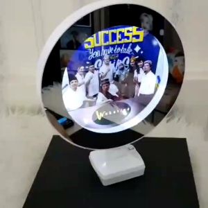 SEHARI JADI: Jam Cermin Mirror Kaca Magic Ajaib Frame Foto Lampu LED Hadiah Unik Mewah Aesthetic Bentuk Bulat