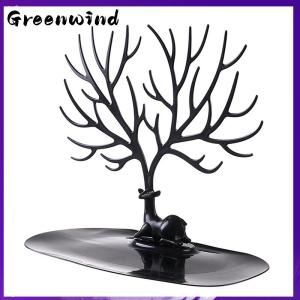 【Greenwind】 Jewelry Display Stand Tray Tree Storage Racks Earrings Necklaces Rings Jewelry Boxes Case Desktop Organizer Holder Make Up Decor