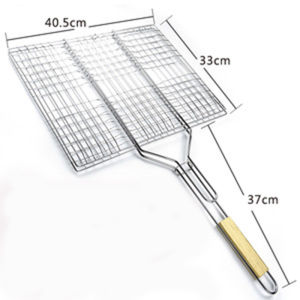 คลิปสำหรับย่างบาร์บีคิวเชิงพาณิชย์ คลิปสำหรับย่างปลาเดี่ยว/คู่เคลือบไฟฟ้าหนา คลิปสำหรับย่างทรงสี่เหลี่ยม คลิปสำหรับย่างป