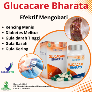 Obat Diabetes Ampuh - Obat Kencing Manis Gula Darah Tinggi Glucacare Bharata - Obat Penurun Gula