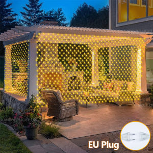 Lampu Jaring Led Fairy Lights Colour-Changing Warm White konsumsi daya rendah ABS Outdorr/Indoor Natal/Christmas Wedding/Pesta Cafe/Taman Dekorasi Hias