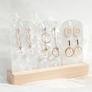 เครื่องประดับยืนแสดงแร็ค Ins แหวนอะคริลิยึดอุปกรณ์ภาพอุปกรณ์แสดงผลภาพต่างหูชั้นวางจอแสดงผลอะคริลิต่างหูแขวน