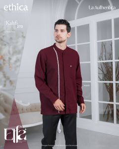 Terbaru Ethica Koko Pria Kahfi 273 Interlis Red Pear Bordir Elfa 287 Lengan Panjang