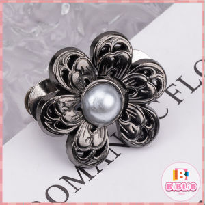 Biblio【Ready in Stock】 Fashion Flower Jeans Waist Buckle Adjustable Waist Buckle No Sew Removable Decorative Pins 1Set