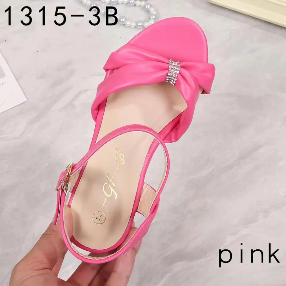 Sandy}#1315-3 New korean trendy design kids Sandals wedge heels