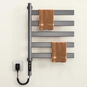 Sacesr Electric Heated Towel Rail Stainless Steel Towel Rack Wall Rotating Towels Radiator Aesthetic Towels Dryer Bathroom Accessories B8T9H