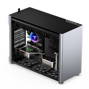 JonsPlus i 100 Pro Silver Tempered Glass Case for ITX/DTX PC - Elegant Matte Finish