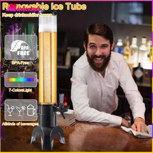 3L Beer Tower LED Light Tabletop Liquor Dispenser Beer Dispenser Bar Accessories