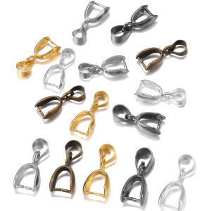 10Pcs/Lot Pendant Clip Clasp Melon Seeds Buckle Pendant Connector Copper Charm Bail Beads for DIY Necklace Jewelry Supplies