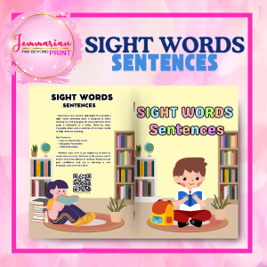 PRESCHOOL - KINDER ENGLISH SIGHT WORDS AND SENTENCES BOOKLET(A5 SIZE)