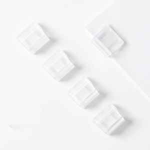 MILDPETAL 20PCS Văn phòng phẩm Sinh viên Đa chức năng Màu kẹo Trong suốt Kẹp giữ hồ sơ Bìa hồ sơ giấy kiểm tra Kẹp đẩy Kẹp góc Kẹp Giấy chữ cái