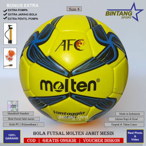 Bola Futsal molten AFC Vantaggio 2700 Jahit Mesin Lokal Bahan Kulit PU Kualitas Terjamin