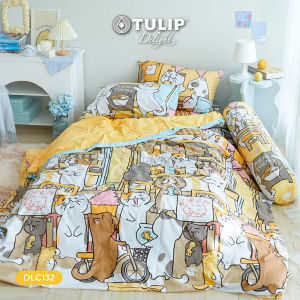 [New] TULIP หมาจ๋า Delight  DLC132 ลิขสิทธิ์แท้หมาจ๋า ชุดผ้าปูที่นอน ผ้าห่ม ผ้านวม พิมพ์ลายการ์ตูน ให้สัมผัสนุ่ม