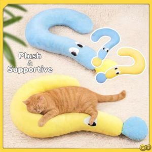 Pet Pillow Small Dog Sleeping Pillow Plush Hugging Toy for Pets Question Mark Shaped