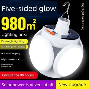 Lampu bola ufo led light 太阳能足球灯夜市灯Solar Football Light Rechargeable Night Market Lamp for Booth For Home Lighting Tent Camping Lantern Energy Saving Lamp Solar Energy