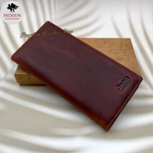 Camel/Lee/Jeep Leather Wallet Long Wallet 100% Genuine Leather