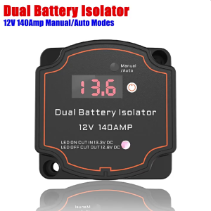12V 140A Voltage Sensitive Relays VSR Double Automatic Charging Relays Double with LED Voltmeter