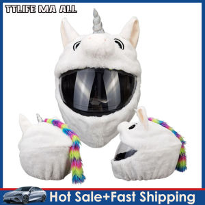 3433 typesHigh QualityMotorcycle Helmet Covers Funny Cartoon Plush Helmet  Cover Helmet Christmas Full Face Covers For Personalized Helmets Party