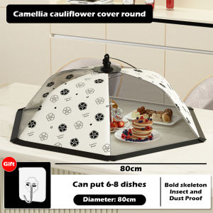 ตาข่ายคลุมอาหารพับได้ ฝาครอบอาหาร พับได้ ป้องกันฝุ่น กันแมลง ตาข่ายคลุมอาหาร ใช้ซ้ําได้ สีโปร่งใส พร้อมส่งจากไทย