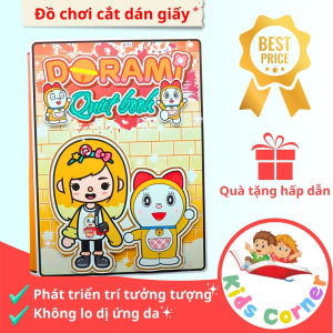 Búp bê bóc dán bằng giấy thủ công Toca Boca & Doraemon - đồ chơi sáng tạo cho bé gái