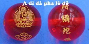 Vòng chuỗi đeo tay đá đỏ 8 ly và 10 ly charm Phật bản mệnh Hư không tạng pha lê đỏ