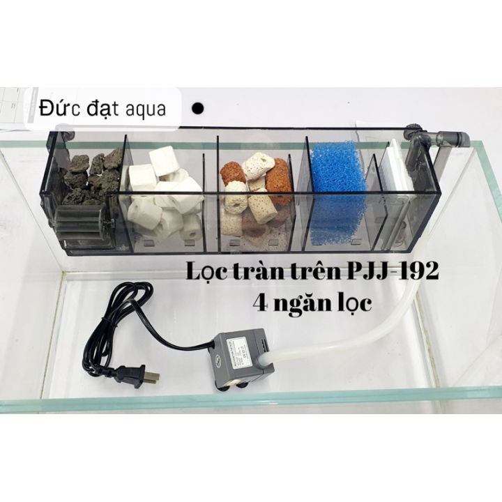 Lọc tràn trên mika cao cấp có máy bơm và vật liệu lọc yee | Lazada.vn