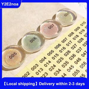 【Local shipping】 1 4sheets Waterproof Laser Number Label Stickers For DIY Craft Self Adhesive Nail Polish Lipstick Color Number Tags Sticker