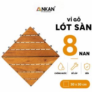 Sàn Gỗ Ngoài Trời Nan Chéo Màu Vàng Dùng Để Lót Ban Công Tạo Không Gian Độc Đáo Hàng Xuất Khẩu