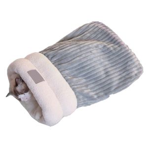 LETIGO Fleece Cotton Cat Sleeping Bag Soft Plush 360°wrap Sleeping Bag Nest Sleep Zone Cuddle Cave for Indoor Cat