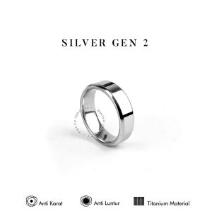 Emrys Simple Ring Silver Gen 2 Cincin Titanium Anti Karat Emrys Indonesia
