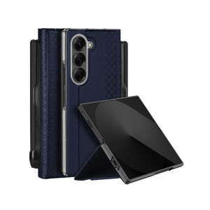 Case Bao Da dành cho Samsung Galaxy Z Fold7 Dux Ducis Bril Series Pen Holder Ngăn Đựng Bút Đựng Thẻ Chống Sốc