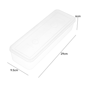 5pcs Rectangular Noodle Spaghetti Containers with Lid / Refrigerator Kitchen Food Grade Fresh-keeping Box / Green Onion Spaghetti Container / Kitchen Refrigerator Food Box with Lid