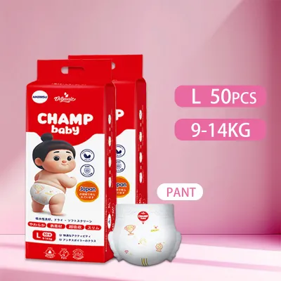 CHAMP Lampin Bayi [100 Keping – 2 Pek] | Seluar Tarik (Pull-up) | Selesa Nipis & Bernafas | Penghantaran Pantas | Saiz S–XXXL