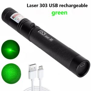 USB Rechargeable GREEN/RED LASER Pointers 532nm 10000m High Power Laser 303 Lazer Burning Powerful