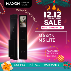 MAXON M3 LITE DIGITAL DOOR LOCK + VIEWER (5 Years Warranty)