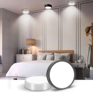 CANMEIJIA Led Downlight 5W 10W 15W 25W 3 Color Change Ceiling Light 220V Spot Light Aluminum Surface Mount Ceiling Lamp For Living Room Bedroom Shop Store Indoor Christmas Lighting Fixture