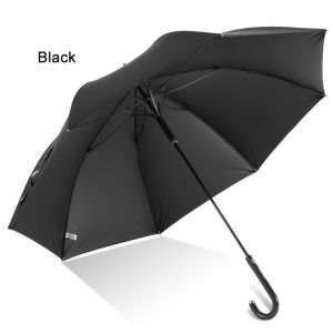 OLYCAT Lightweight Umbrella Rain Women Windproof Glass-fiber 8 Ribs Business Golf Umbrella Long Handle White Umbrella UPF50+