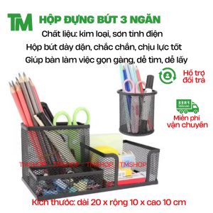 Khay đựng tài liệu để bàn 3 ngăn kệ tài liệu văn phòng bằng thép cao cấp lắp ráp tiện lợi
